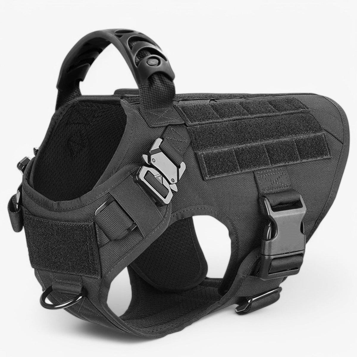 Tactisch hondentuig vest met controlehandvat en voorclip voor training
