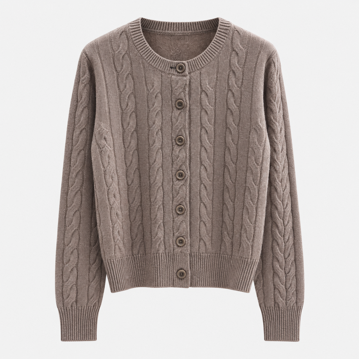 Gebreid structuurvest met knoopsluiting voor dames