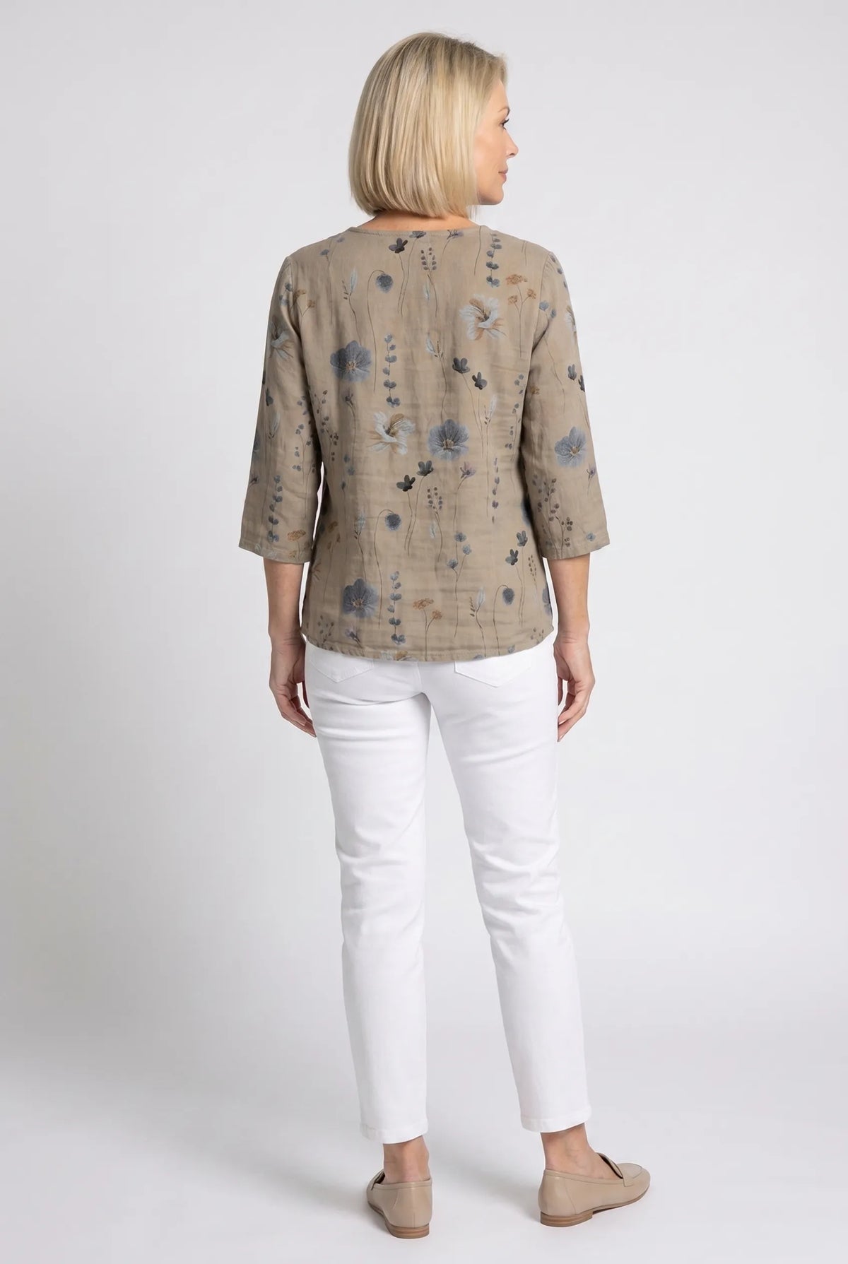 Tira blouse met V-hals en driekwartmouwen voor dames