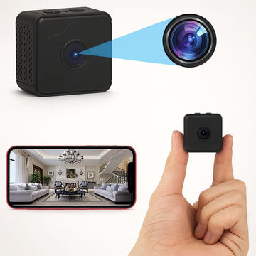 Bewakingscamera voor binnen en buiten | Mini Wi-Fi-camera met live-uitzending naar mobiel | Draadloos en compact | MiniGuardiano