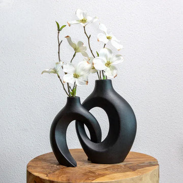 Gleora | Unieke Bloemenvaas - Gevlochten Design