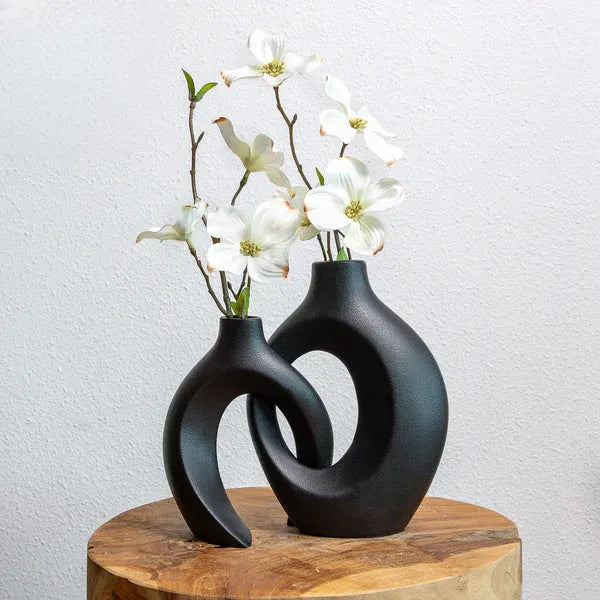 Gleora | Unieke Bloemenvaas - Gevlochten Design