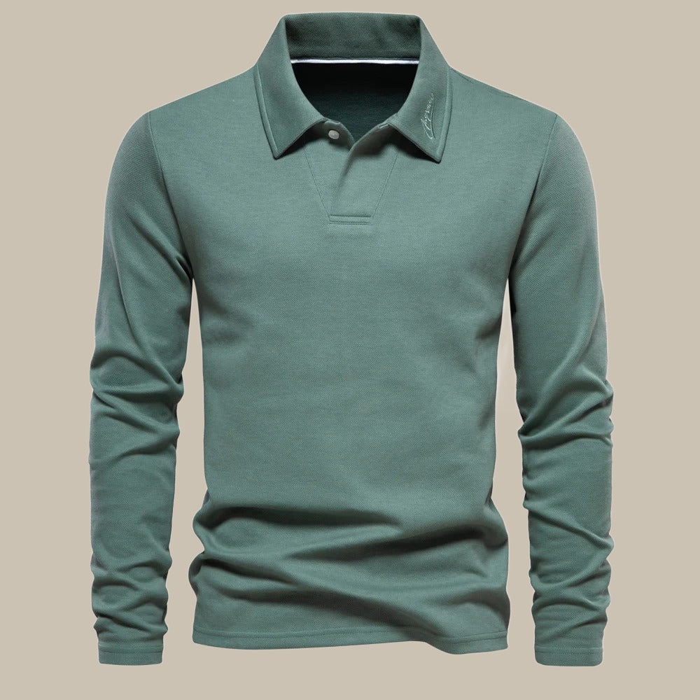 Stijlvolle Longsleeve Polo voor Heren