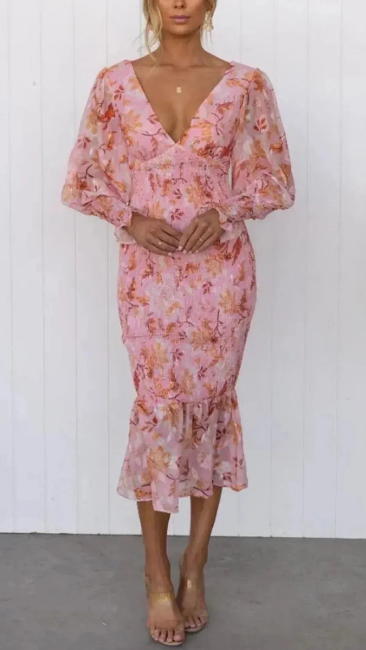 Vilhelmina midijurk met bloemenprint voor dames