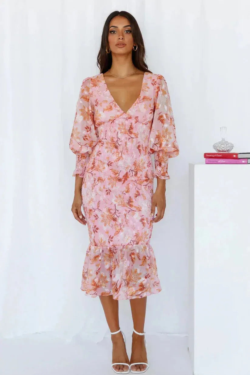 Vilhelmina midijurk met bloemenprint voor dames