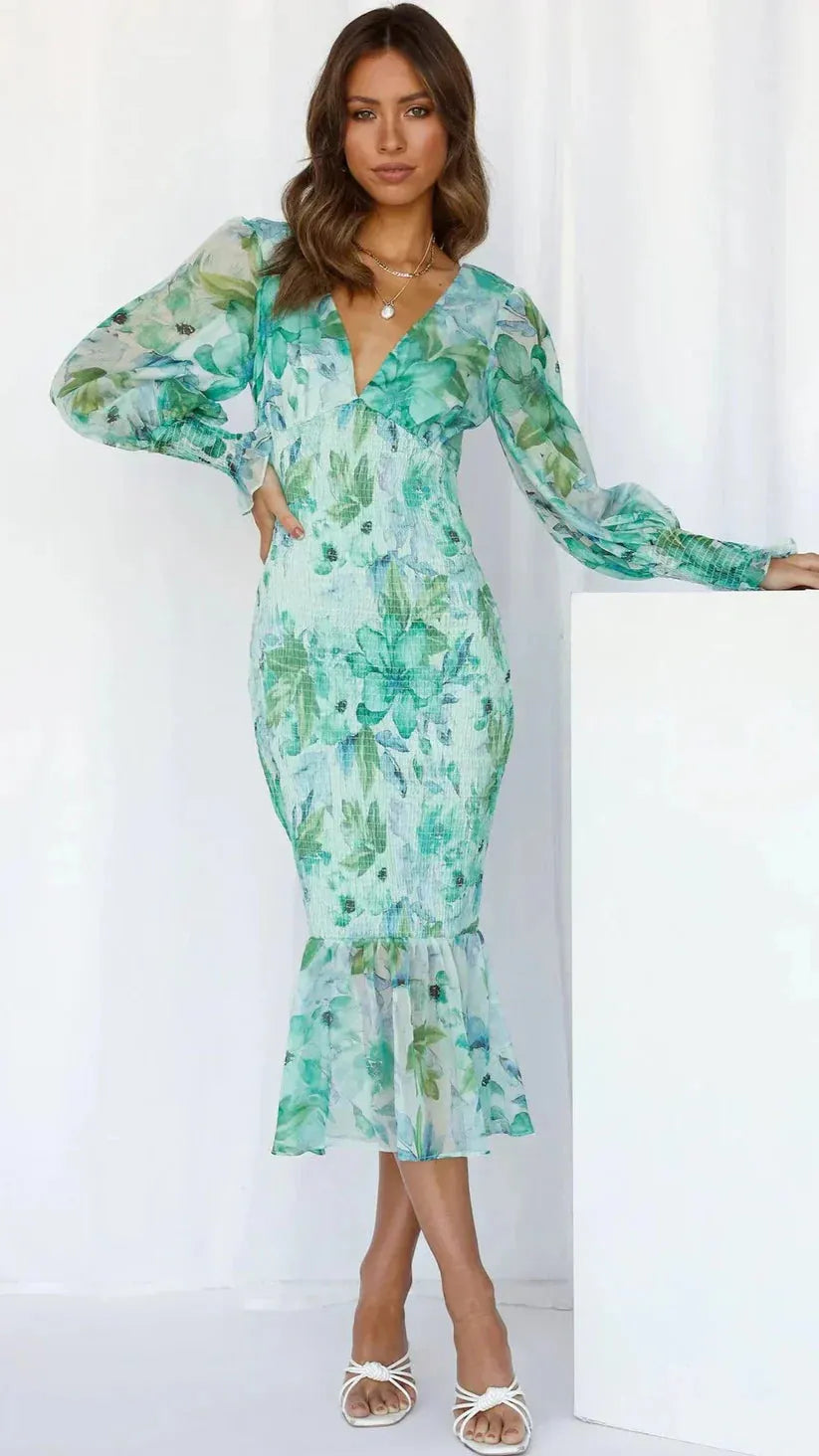 Vilhelmina midijurk met bloemenprint voor dames