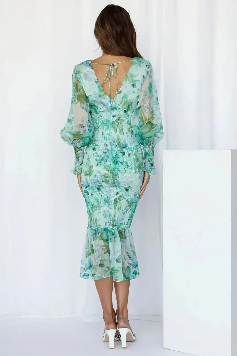 Vilhelmina midijurk met bloemenprint voor dames