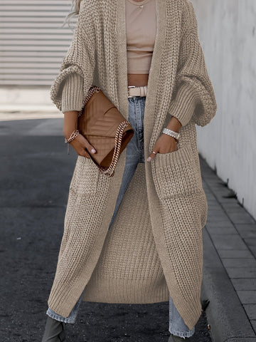 Elena - Losse Gebreide lange Cardigan Vest Voor Dames