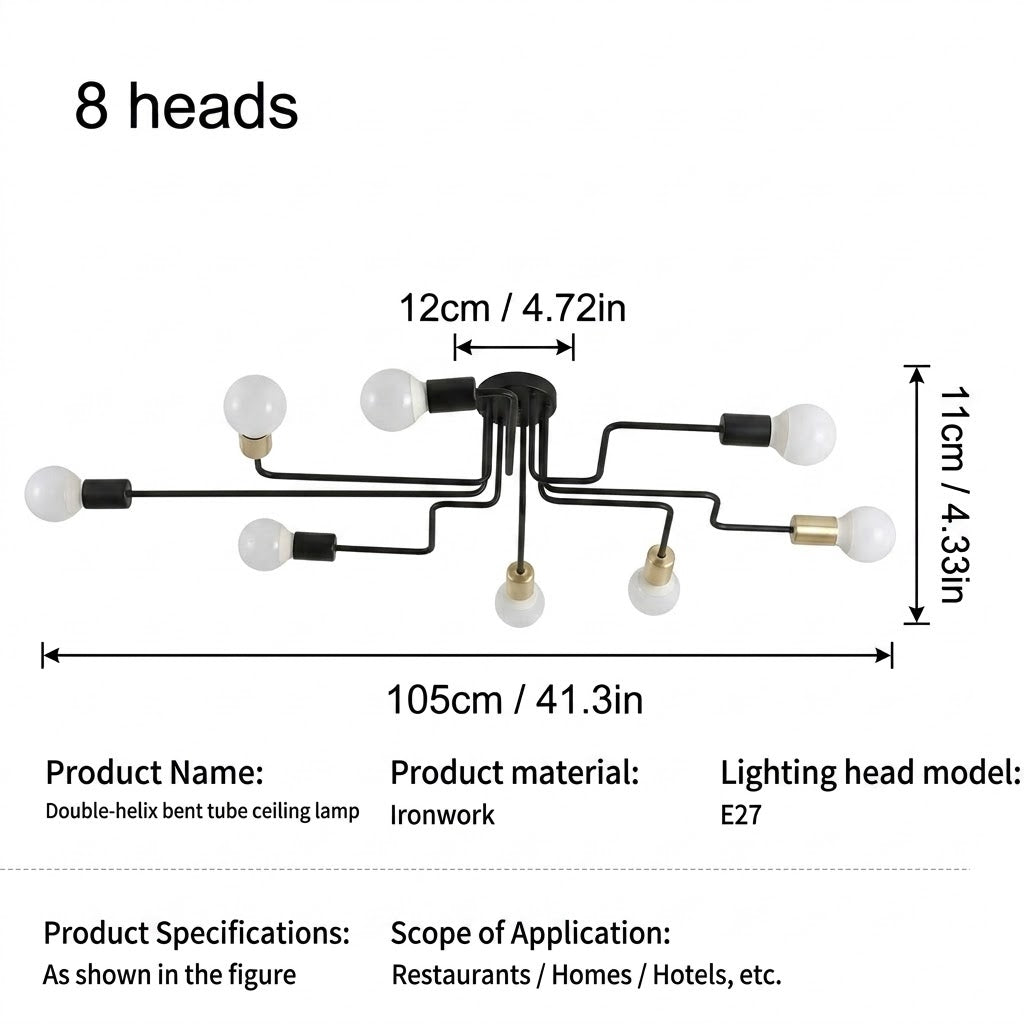 Silva Vintage LED Plafondlamp Industriële Stijl Woonkamer Metaal 5 Kleuren