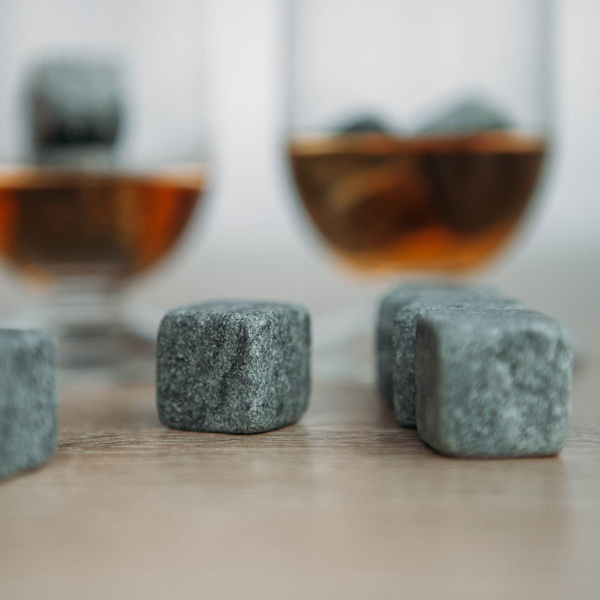 Whiskyijsblokjes en zeepsteenstenen, herbruikbare koelstenen, set van 9
