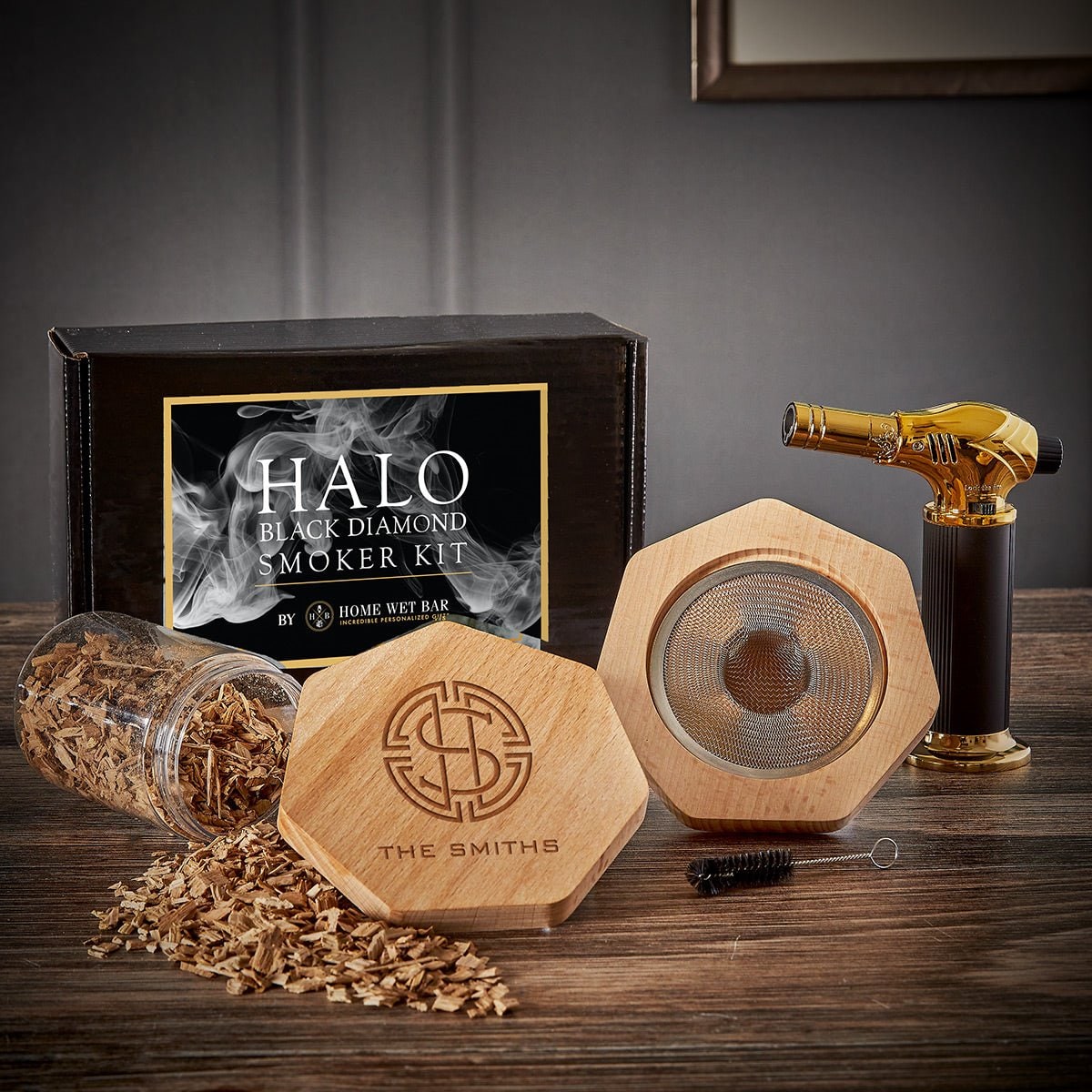 Whiskey-smokerset en cocktailset met houten design voor gerookte Old Fashioned-drankjes