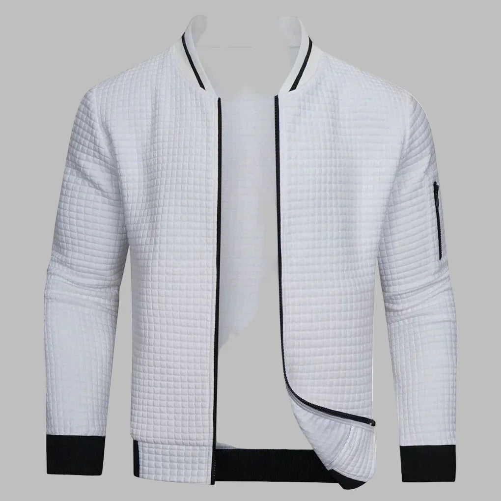 Comfortabele en warme herentrui met rits