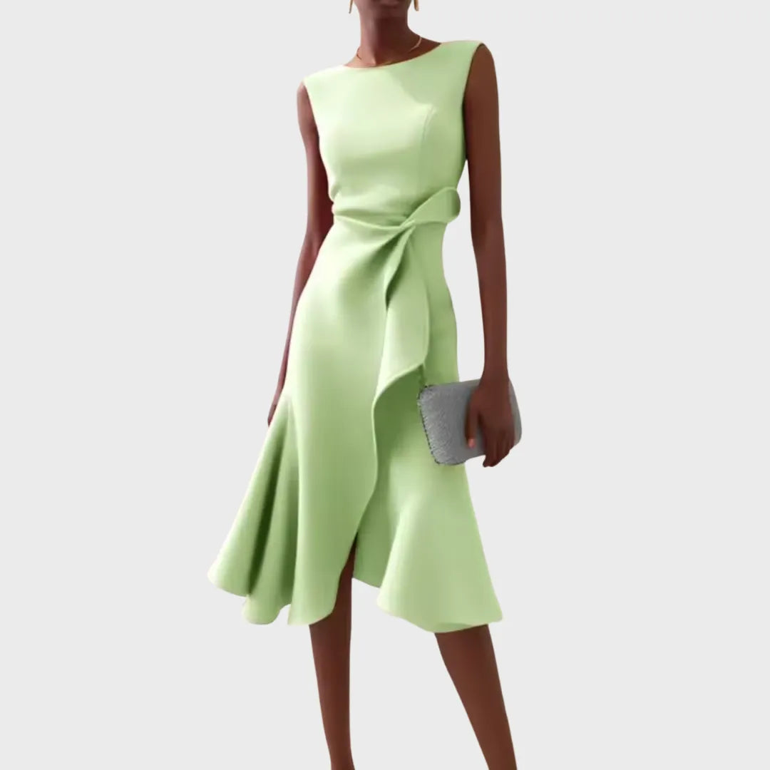 Asymmetrische mouwloze midijurk voor dames