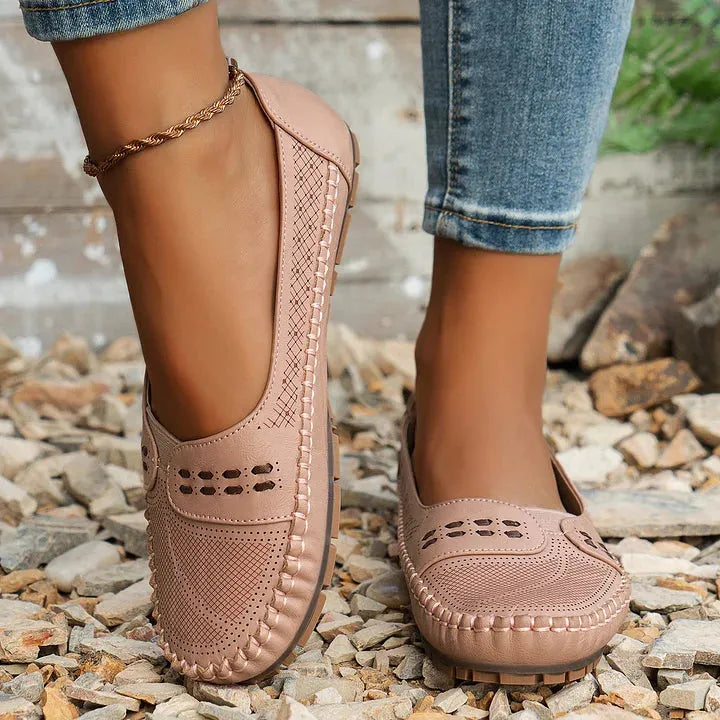 Platte Mary Jane-schoenen voor dames met perforaties