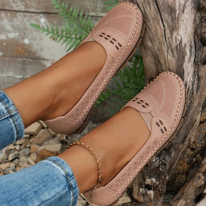 Platte Mary Jane-schoenen voor dames met perforaties
