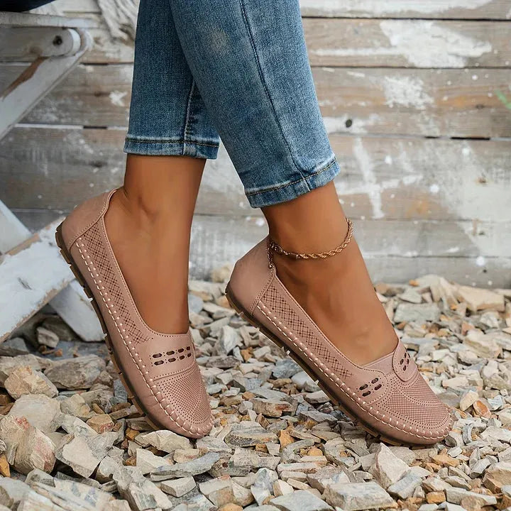 Platte Mary Jane-schoenen voor dames met perforaties