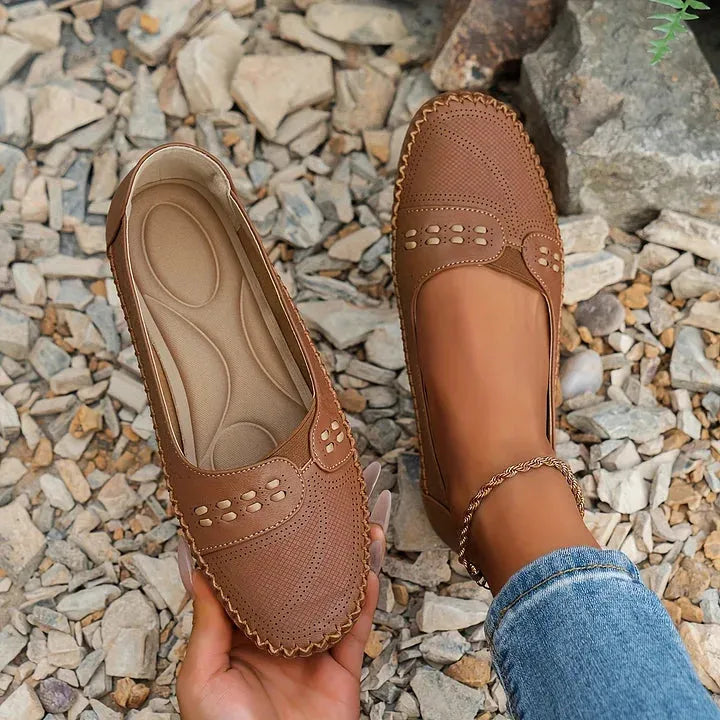 Platte Mary Jane-schoenen voor dames met perforaties