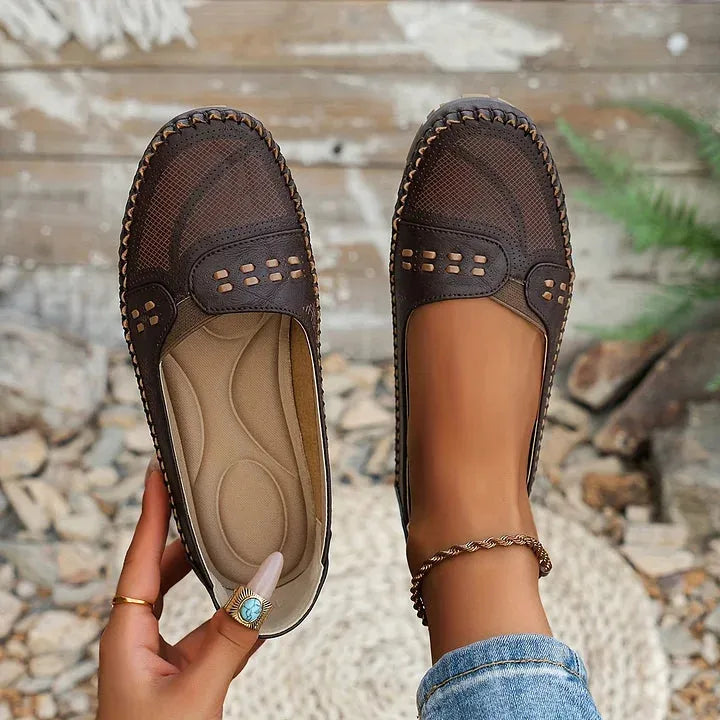 Platte Mary Jane-schoenen voor dames met perforaties