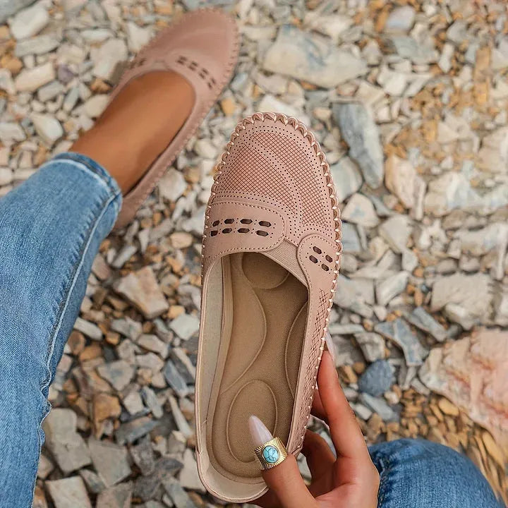 Platte Mary Jane-schoenen voor dames met perforaties