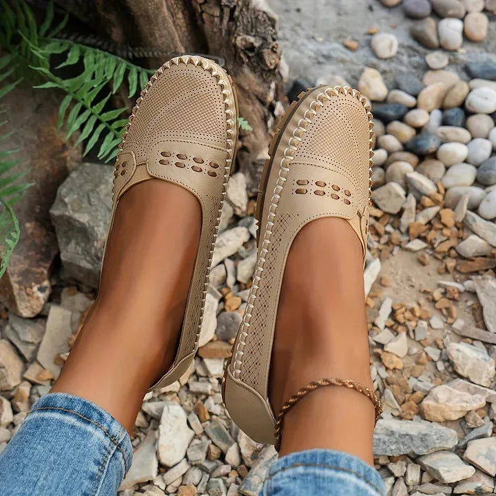 Platte Mary Jane-schoenen voor dames met perforaties