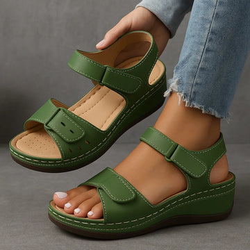 Damesplateausandalen met bandjes
