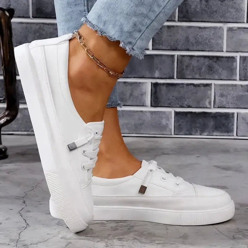 Wren canvas damessneakers met veters