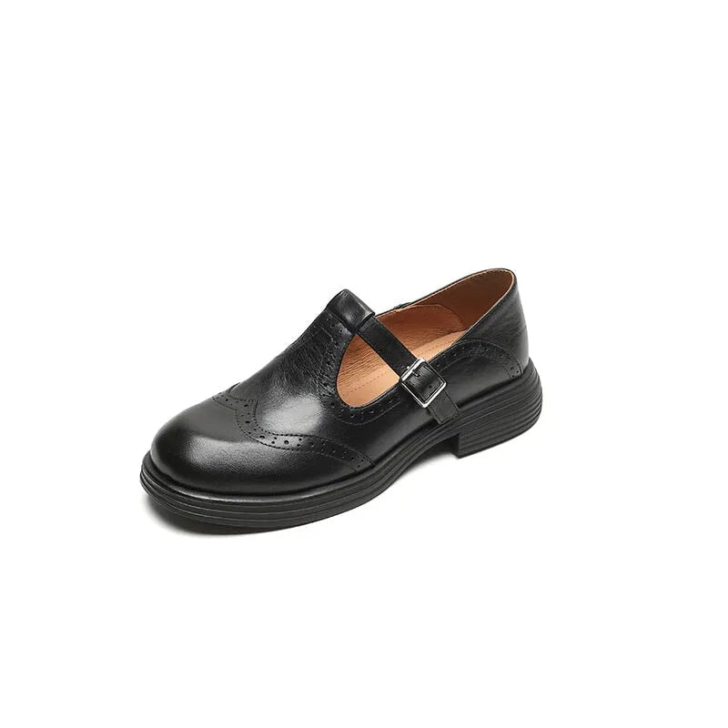 Yseult platte Mary Jane-schoenen met broguedetails voor dames